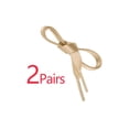 thumbnail image 3 of INSPIRE CHIC Unisex Solid Color Flat 0.4'' Wide Ribbon Shoelaces 2 Pairs 180cm/70.9" Khaki, 3 of 6