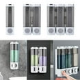 thumbnail image 5 of Wall Mounted 300Ml Soap Dispenser Pump Bottle for Shower Gel Shampoo Conditioner Double Bottles, 5 of 8