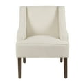 thumbnail image 2 of HomePop Classic Swoop Arm Accent Chair, Cream, 2 of 6