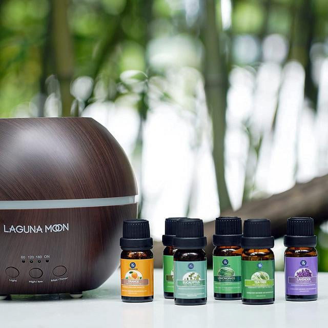 LAGUNAMOON™ Fragrance Essential Oils Gift Set,Top 6 Pure Aromatherapy Oils: Lavender, Tea Tree, Peppermint, Eucalyptus, Lemongrass, Orange - image 4 of 4