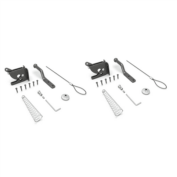 2PCS Door Latch with Spring Puller, Fence Door Lock, Fence Lock Small Lock with Rope, Suitable for Fence Gates