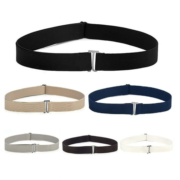 Racing Butterfly Invisible Belt Buckle Plastic Elastic Belt Women Men Adjustable Belt Fashion