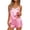 Pink, variant on 2 Piece Sets for Women Sleeveless Halter Solid Satin Cami and Causal Loose Shorts Set, M