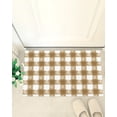 thumbnail image 4 of Farmhouse Plush Shag Bath Rugs Modern Khaki White Buffalo Checker Soft Fluffy Floor Doormat Carpet,Non-Slip Door Mats for Living Room Bedroom Kitchen Entryway Watercolor Plaid, 4 of 6