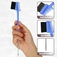 thumbnail image 3 of Dual Comb Eyebrow Brushes, Eyelash Comb Eyebrow Brush for Women, Eyelash Eyebrow Travel Makeup Tool, Blue 8.15" Length, 3 of 7