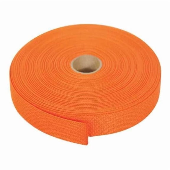 Bulk-Strap Webbing,Polypropylene,3/4" W,Orange P34102OR