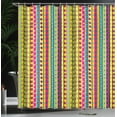 thumbnail image 4 of Ambesonne Retro Shower Curtain, Colored Abstract Stripes, 69"Wx84"L, Multicolor, 4 of 5