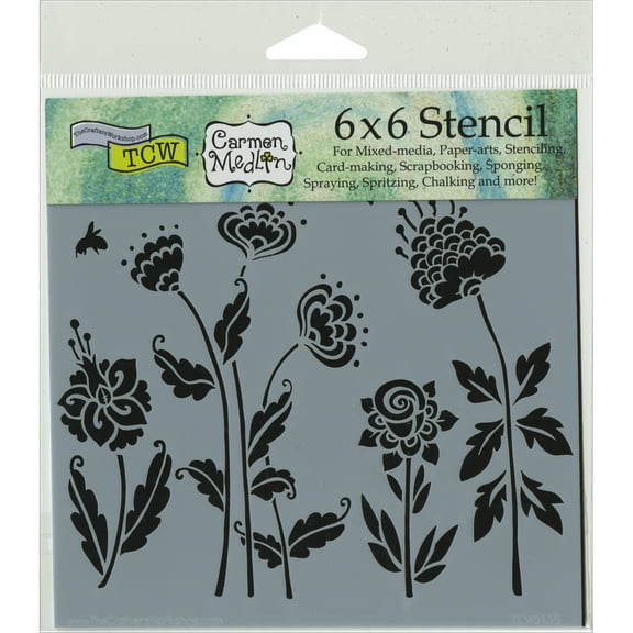 Crafter's Workshop Template 6"X6"-Flying Garden, Pk 3, Crafters Workshop