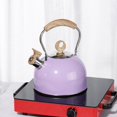 thumbnail image 4 of Hervidor de de material acero inoxible moderno, cocina de grado alimenticio de 2,5 l, hervidor de silbante para de cerámica eléctrica de Violeta DYNWAVEMX Tetera de estufa, 4 of 8