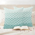thumbnail image 4 of Outdoor Pillow Covers Pack of 2, Teal Turquoise Chevron Stripes Waterproof Throw Pillowcase Cushion Cases, Ombre Abstract Art Decorative Pillow Cover for Couch Sofa Home Bed Patio, 4 of 9