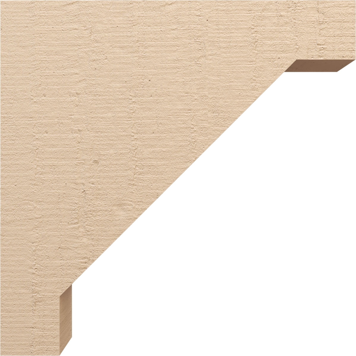 9"W x 36"D x 36"H Thin Burlington Rough Cedar Woodgrain TimberThane Corbel, Primed Tan