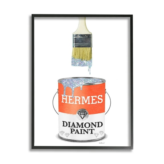 Stupell Industries Fashion Pop Diamond P. Can Designer Soup Red, 16 x 20, Design by Amanda Greenwood