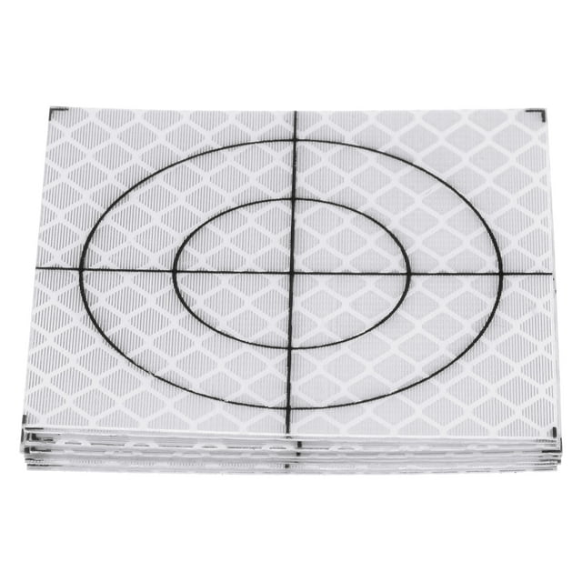 Unique Bargains 10 Packs Reflector Target Sheets 60mm Self Adhesive Reflective Tape Survey Target for Total Stations, White