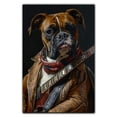 thumbnail image 3 of Boxer Dog and Guitar Picture Poster Unframe, Boxer Dog Canvas Frame Ready to Hang - Vintage Posters - Gift For Mom, 3 of 6