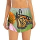 thumbnail image 2 of Balery A monarch butterfly Pantalones cortos deportivos para mujer con forro y dos bolsillos, elásticos, para entrenamiento, gimnasio, yoga-Small, 2 of 7