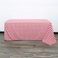 thumbnail image 3 of Your Chair Covers - Checkered Red Rectangular Polyester Tablecloth (90x132 In.) - Durable, 3 of 5