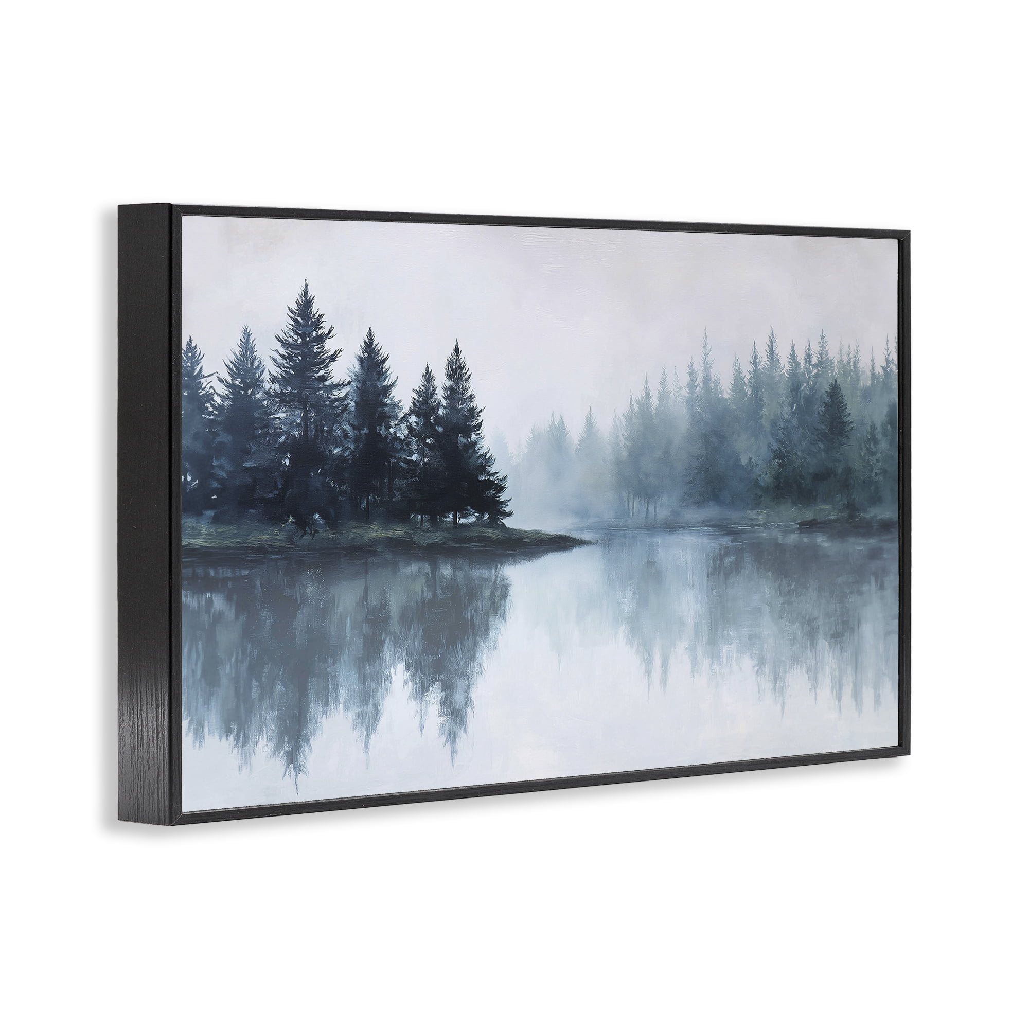 Stupell Industries Indigo Tree Reflections Black Framed Giclee Art, design by Jacky Ngan
