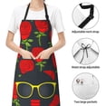 thumbnail image 4 of Kdxio Black Head African Woman Apron with Pockets Adjustable Kitchen Aprons for Men Women Waterproof Aprons for Cooking,Drawing,Crafting, Baking Household Cleaning, 4 of 8
