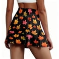 thumbnail image 6 of Domzest Women's Pleated Athletic Skirts High Waisted Tennis Skirt Bohemian Floral Print designs for Golf Running Workout Saffron 3XL, 6 of 6