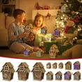 thumbnail image 3 of AuroraX Personalized Diy Christmas Decoration Lights Up Contemporary Decorative Figurines Neutral Wooden House for Birthday,Xmas Gifts,Home Decor,Kid, 3 of 3