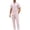 Pink, variant on MHOSTAFH Men's 2 Piece Sets Short Sleeve Button Down Shirts Long Pants Beach Outfits Summer Vacation Casual Clothes