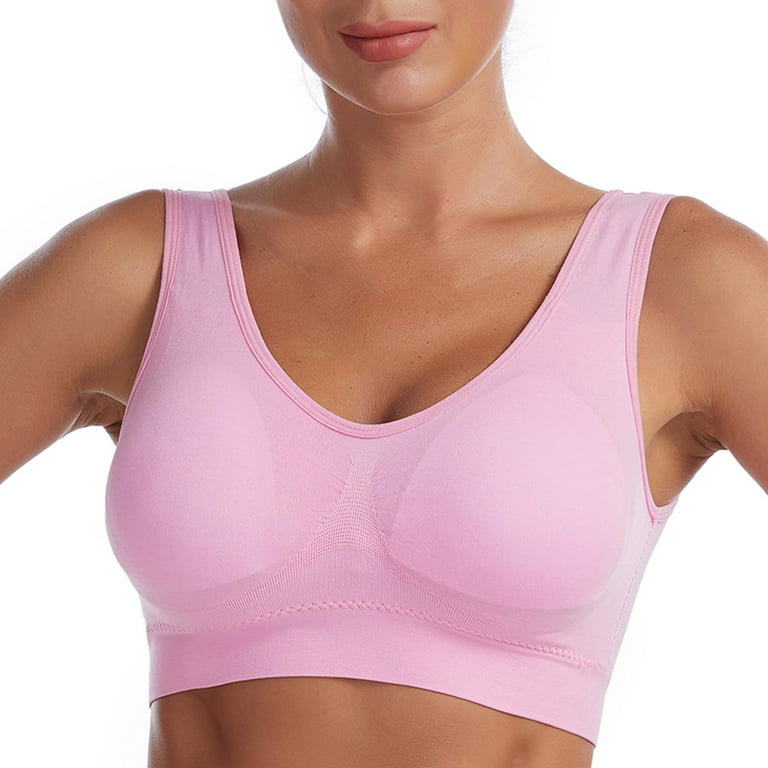 REORIAFEE Sexy Push Up Bra for Women Removable Shoulder Strap Daily Comfort  Bra Pink XXXXL 