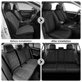 thumbnail image 6 of DIKSOAKR Car Seat Covers Full Set for Chevrolet Chevy Cobalt 2005-2010 Waterproof Leather Seat Covers Cushion Lumbar Support Comfort Automotive Interior Black,Full Set(2 Row 5 Seats), 6 of 11