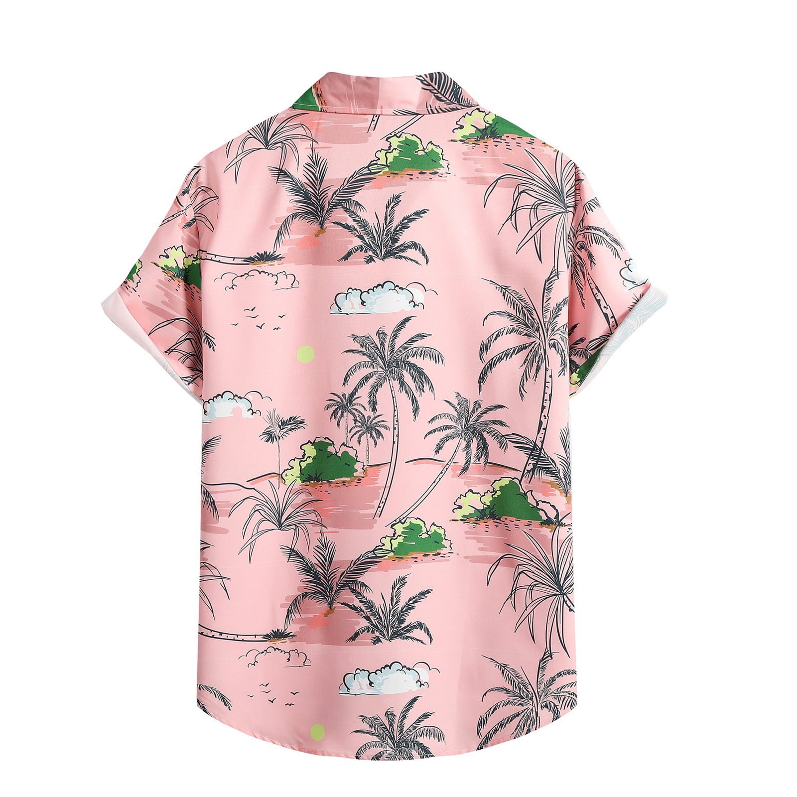 Hfyihgf Hawaiian Shirt for Men Floral Print Short Sleeve Casual