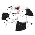thumbnail image 3 of Kll 36" Christmas Tree Skirt Doodle Cute Cat Xmas Tree Skirts Mat For New Year Xmas Holiday Party Indoor Outdoor Home Decoration, 3 of 9