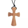 thumbnail image 1 of Collar de moda,Collar de cruz de madera Colgante de cruz de madera,Collares cruzados Accesorios de joyería Decorativos,Collar de favores religiosos creativos Regalo de San Valentín,Regalos de, 1 of 7