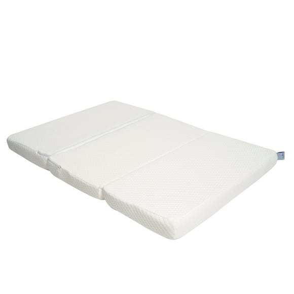 Colchón Cuna Plegable Triple - Blanco Memory Foam COLCHON CUNA DE VIAJE PLEGABLE
