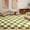 Cream white and green, variant on Janvonne Fluffy Checkered Area Rugs for Bedroom,4x6ft Soft Non Skid Easy-care Shaggy Carpets for Living Room, Dorms,Children's Room,Home Decor Aesthetics,White and pink