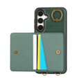 thumbnail image 3 of for Samsung Galaxy A14 5G PU Leather Case, Card Slots and Zipper Pocket Kickstand, Classic Protective Shockproof Lightweight Ultra Slim lip Case Finger Ring Wrist Strap for A14 5G, Green, 3 of 7