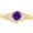 Amethyst, variant on 1 to 6 Carat Round 14K Yellow Gold LAB GROWN Gemstone and LAB GROWN Diamond Engagement Ring (1ct Center, AAAA Heirloom Quality) Emerald 1 Carat Size: 5