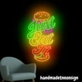 thumbnail image 4 of Handmadetneonsign Just Eat It Burger Neon Sign, Burger Led Sign, Hamburger Neon Light, Burger Led Light 66213, 4 of 5