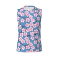 thumbnail image 6 of Lsque Orchids Flowers Print Men's Cotton Blend Sleeveless Muscle Shirts (S-3XL)- Moisture Wicking, Odor Protection, UPF 30+,Small, 6 of 8