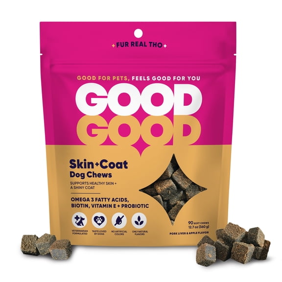 GoodGood Skin Coat Dog Chew Supplement, 90 Count