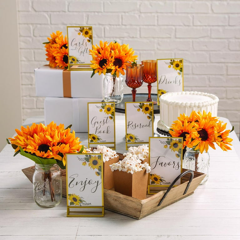 Sunflower Wedding Cups Rustic Wedding Favors for Guests in Bulk