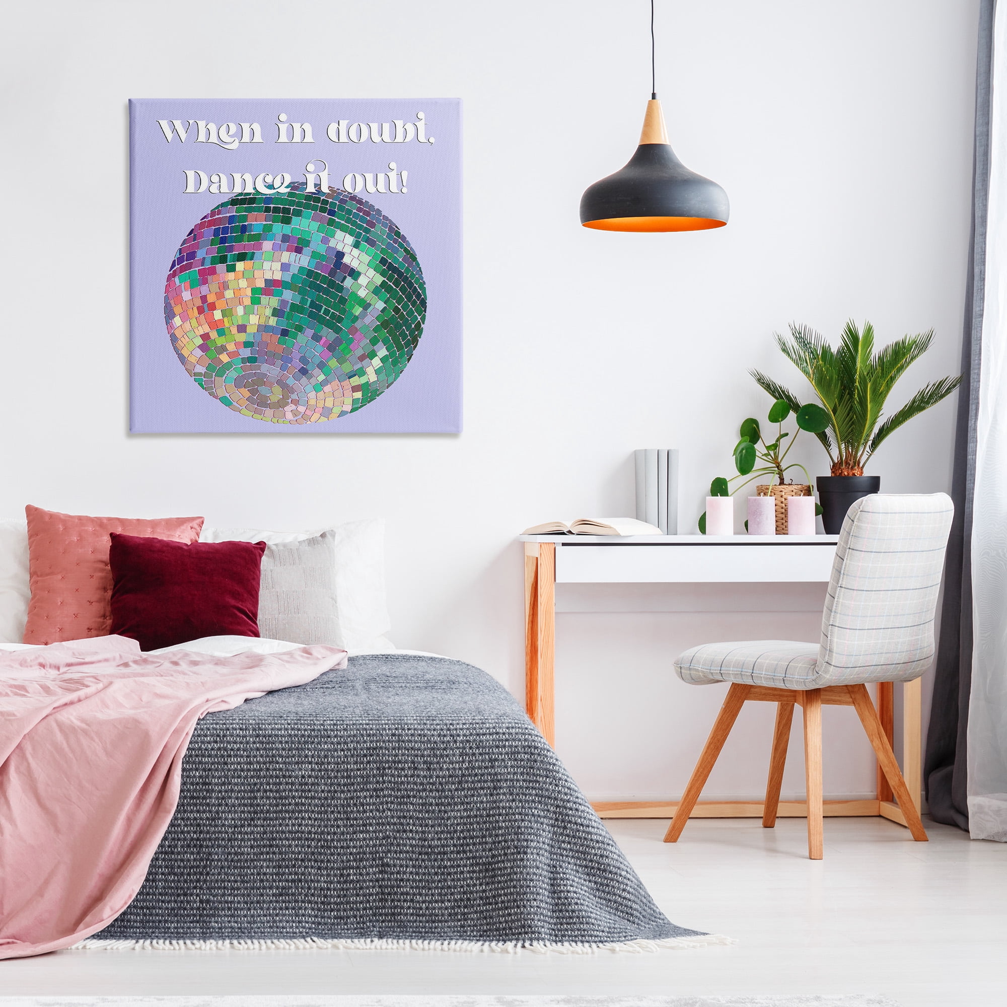 Stupell Industries Dance It Out Phrase Typography Painting Gallery Wrapped Canvas Art Print Wall Art, 36 x 36