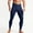 Dark Blue, variant on Man Solid Color Cross High Waist Warm Leggings Sports Tight Yoga Pants with Pocket