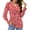 Red Floral, variant on Fantaslook Womens Tops Dressy Blouses V Neck Puff Long Sleeve Tunic Tops Button Fall Shirts
