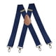 thumbnail image 2 of Tirantes para hombre unisex con correas elásticas para pantalón, 4 clips con forma de 3,5 cm de ancho Azul marino, 2 of 9