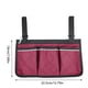 thumbnail image 4 of Bolsa lateral para silla de ruedas, apoyabrazos reflectante, bolsa lateral, organizador de almacenamiento portátil colgante, rojo vino Advancent  HA003792-03, 4 of 7