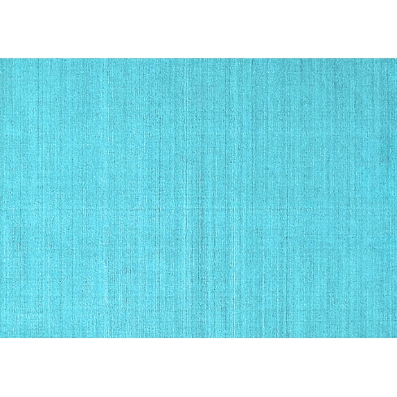 Ahgly Company Indoor Rectangle Solid Light Blue Modern Area Rugs, 7' x 10'