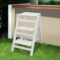 Step Stool Ladder 3-Step Foldable Step Stool Within 100kg/ 220.46 lbs Folding