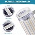 thumbnail image 5 of SKYSONIC 40oz Tumbler with Handle and Straw-Double Wall Vacuum Reusable Stainless Steel Insulated Water Bottle Mothers Day GiftsBlue Yellow White Striped, 5 of 7
