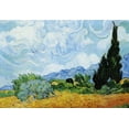 thumbnail image 2 of Van Gogh, Vincent 18x14 White Modern Wood Framed Museum Art Print Titled - Wheat Field with Cypresses, 2 of 4