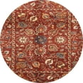 thumbnail image 1 of Ahgly Company Indoor Round Abstract Red Oriental Area Rugs, 6' Round, 1 of 6