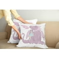thumbnail image 2 of Ambesonne Dragon Throw Pillow Cover 2 Pack, Cartoon Sitting on Creature, 24", Grey Pink White, 2 of 5