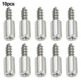 thumbnail image 4 of 10pc Self-tapping Screws Cabinet Bracket Laminate Support Glass Studs Pegs, 4 of 8